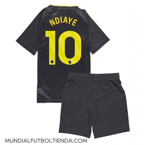 Camiseta Everton Iliman Ndiaye #10 Segunda Equipación Replica 2024-25 para niños mangas cortas (+ Pantalones cortos)